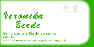 veronika berde business card